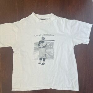 1990s Negro League Oscar Charleston Jackie Robinson Single Stitch Vintage Oneita